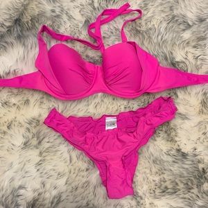 Body Glove swim suit fuchsia pink medium large